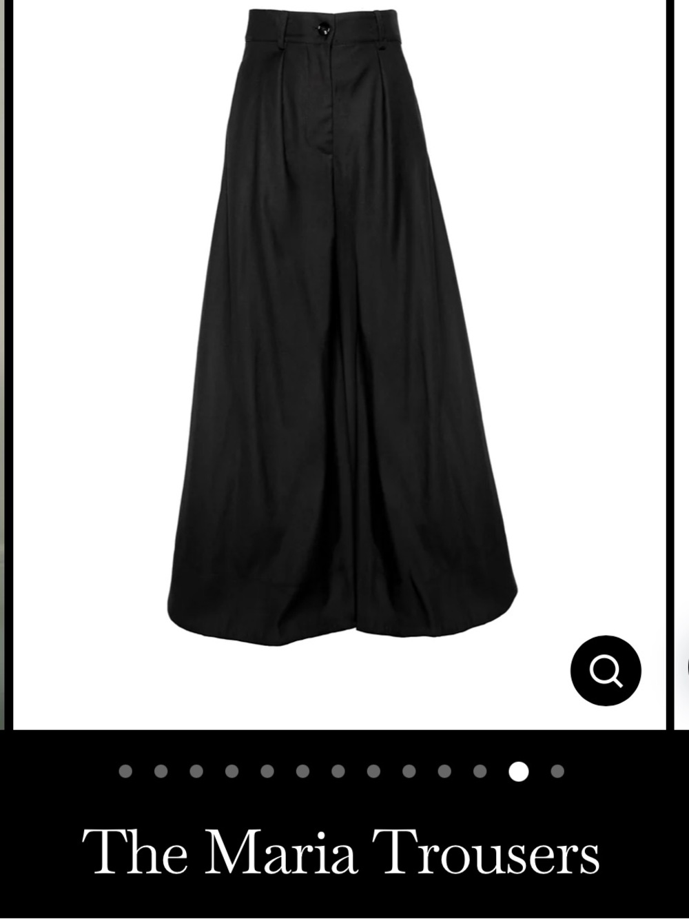 NWOT The Maria Trousers - Black Wide Leg Palazzo Pants